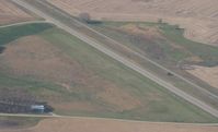  - A view of a private airstrip just southeast of Evansville, MN along County Road 82. Shot from 2500'. - by Kreg Anderson