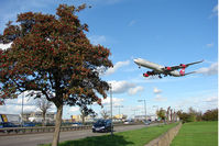  - Virgin A340 returns to home base at London Heathrow - by Terry Fletcher