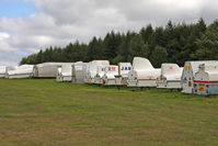  - Glider trailers at The Yorkshire Gliding Club, Sutton Bank, UK. - by Malcolm Clarke