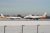  - Monarch Airbus A321-231's waiting to depart from RW23R - by Chris Hall