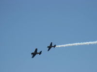  - 80th Anniversary Airshow-mock dogfight-N1078Z HELLCAT vs N712Z ZERO - by Doug Robertson