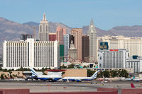 - The business jet ramp and Las Vegas hotels. - by Dean Heald