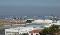  - Airport Ramps. Note extreme left,runway extended out into the Bay. - by Terence Burke