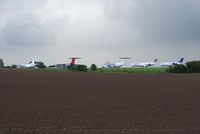  - An impressive line up of a Fokker 50, two BAe 146's, Two Fokker 100's with a third just visible.  - by Graham Reeve