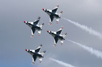  - USAF Thunderbirds at the 2010 Wings Over Houston Airshow - by Zane Adams