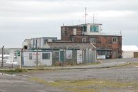  - Terminal building/control tower with Heli-Air Wales and Swansea Sport Flying offices at Swansea Airport. Autumn 2008. - by Roger Winser