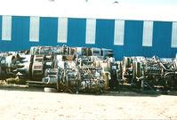  - A pile o' GE CJ805 turbojet engines removed from the Convair 880 jetliners stored for so many years at MHV. Many were meant for Torco Oil Comp., Chicago, for use on offshore rigs to generate electricity while burning natural gas. - by GatewayN727
