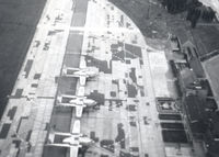  - Brussel - Melsbroek AFM
Belgian AF,  C-119 Flying Boxcar , photo taken from Sabena S-58 Helicopter

Scan from photo - by Henk Geerlings