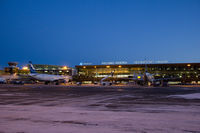  @ Helsinki-Vantaa Airport - A view back towards the terminal building as we boarded our Embraer back to Manchester, UK. Temperature was -15 - by Steve Hambleton