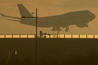  - Suddenly a 747 came out of sunny cold mornings backlight... - by Holger Zengler
