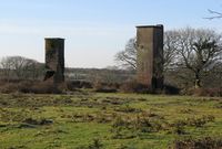  - Remains of 1940's Officers Mess situated on the former RAF Fairwood Common airfield Dispersed Site No 9 near the airport. - by Roger Winser