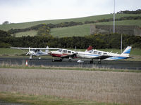  - Andreas Airfield, Isle of Man. PA-32 G-AVFU, PA-28 G-BTAM, Ikarus C42 G-CEGZ - by Manxman