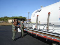  @ Kalaeloa (john Rodgers Field) Airport - ADDS mission with USCG Barbers, Clean Islands Council and JRF. The ADDS tank is stationed aboard JRF and is used on the C-130 to spray a disspersant over a oil spill or pollution emergency. It can be loaded in 45 mins and flown. Hawaii is particularly vun - by Ewa Marine