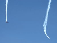 - N999ST and N779LH spectacular smoke formation arrival over SZP's First Sunday Aviation Museum Fly-In prior to tandem landing Rwy 04  - by Doug Robertson