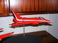  - model of a Eurofighter Typhoon in Red Arrows colours - by Chris Hall