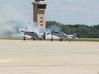  - 2 P-51D'S AT OFFUTT AIRSHOW. - by Gary Schenaman