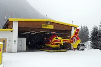  @ LOJT - during the snow the rescue helicopter is rolled outside at Hintertux heliport - by Joop de Groot