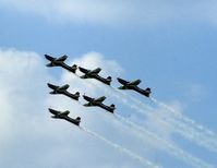  - Squadron of Smoke at Dayton International Air Show - by Glenn E. Chatfield