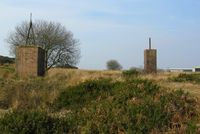  - Plinths for former WWII runway approach lighting equipment near the threshold to Runway 28. - by Roger Winser
