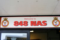  - at the entrance to the 848 NAS hangar - by Chris Hall