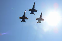  - Blue Angels fly a three ship lead formation at the 2011 Air Power Expo - NAS Fort Worth (one Pilot out sick)  - by Zane Adams