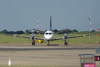  - Saab 2000 on the ramp at Norwich. - by Graham Reeve