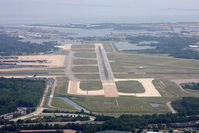  - Looking down RWY 5 from 1,000 ft up. - by Dean Heald