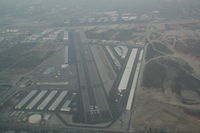  @ Cable Airport - Cable Airport as seen in 2008 through smoke from the fires in Yorba Linda. - by Nick Taylor Photography