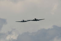  - Two C-47s in formation - by Florida Metal