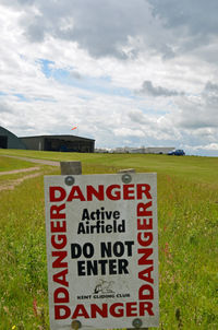  - LOOKING TOWARDS THE HANGARS. - by Martin Browne