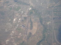 @ Bert Mooney Airport - Bert Mooney Airport from FL 350 - by Ronald Barker