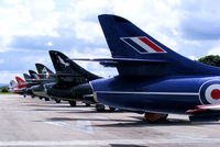  - Line up of Hunter's at the Cotswold Airshow  - by Chris Hall