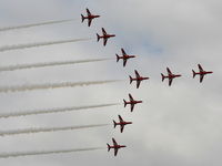  - Red Arrows in Swan formation - by Chris Hall