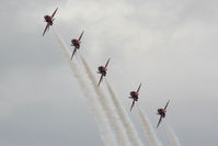  - Red Arrow's displaying at the Cotswold Airshow - by Chris Hall