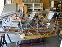  - Joe Krybus's Bucker Shop-Jungmann fuselage in build - by Doug Robertson