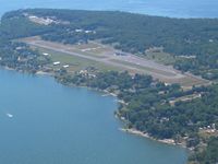  @ Put In Bay Airport - Looking SW on L downwind for 21. - by Bob Simmermon
