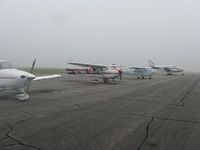  - A foggy morning at Chandler Field. - by Kreg Anderson