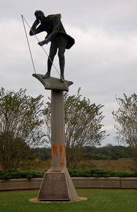  - Lindbergh's Solo Flight Monument at Jimmy Carter Regional Airport (Souther Field Airport) Americus, GA - by scotch-canadian