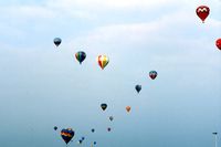  - Balloon flight in the morning at the Dayton Air Show - by Glenn E. Chatfield