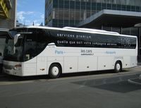  - The German made Setra S416GT-HD says : Premium Service (for you) Whichever Your Airlines. AF has been running a motor coach scheduled servce linking selected points in downtown Paris with the airports opened to scheduled passenger traffic for decades.  - by Alain Durand