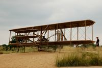  - 1903 Wright Flyer Sculpture at the Wright Brothers National Memorial, Kill Devil Hills, NC - by scotch-canadian