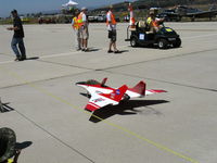  - NASA/Vista Ford RC JET, taxi demo past crowd after landing-very fast flyer with six minute fuel supply and expert controller on far left - by Doug Robertson