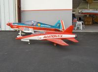  - AVIATION F/X Dan Gray Jet Special Radio-Controlled, Jet engine powered, (JR PROPO behind) Motion Pictures Special Effects stars-F/X=EFFECTS, get it? - by Doug Robertson