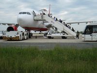  - Although the flight was not listed, quiet a few passengers lined up the stairs to Air Berlin A330-200 D-ALPA - by Alain Durand