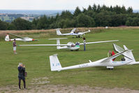  - Prepping prior to launch. Sutton Bank, N Yorks, August 2011. - by Malcolm Clarke