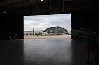  - VIEW OF THE IMPERIAL WAR MUSEUM HANGAR ON A VERY WET AND DULL DAY. - by Martin Browne