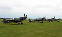  - PART OF THE FLIGHT LINE AT DUXFORD 4TH SEP 2011. VERY DULL AND RAINY DAY. - by Martin Browne