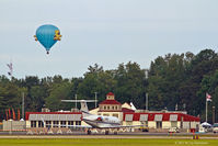  @ Sussex County Airport - Terminal at Sussex County Airport.  Hotair balloon was there for the Wings & Wheels Airshow. - by M. Lee Derrickson