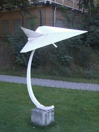  - aerospace symbol at the DLR entrance at Braunschweig-Waggum airport - by Ingo Warnecke