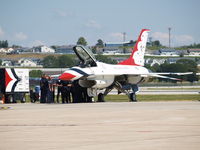  - THUNDERBIRD NUMBER 1 ON OFFUTT AFB TARMAC - by Gary Schenaman